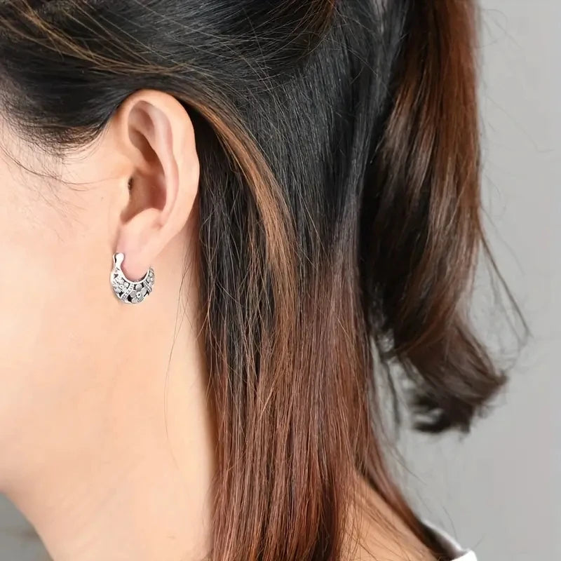 Moonflower Hoop Earrings