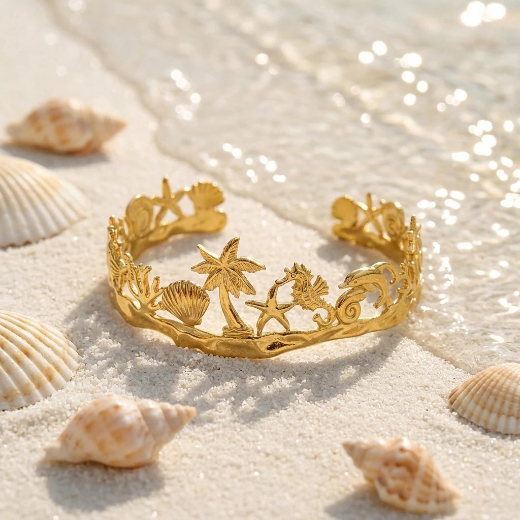 Isla Gold Cuff Bracelet