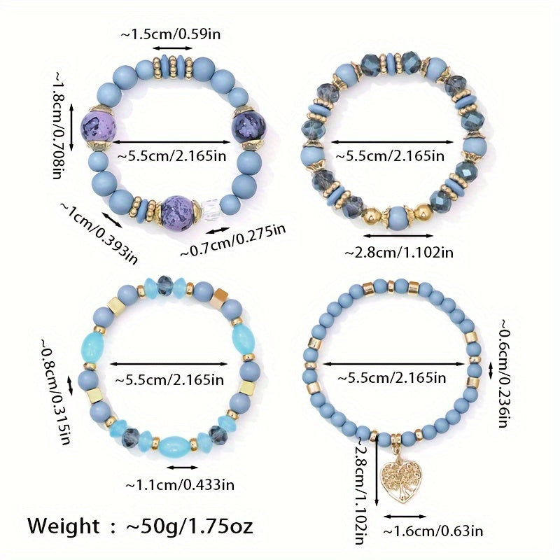 Boho Heart Stack Bracelet