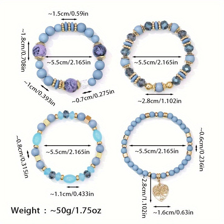 Boho Heart Stack Bracelet