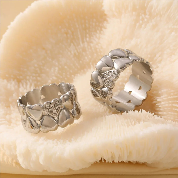 Mosaic Hearts Ring