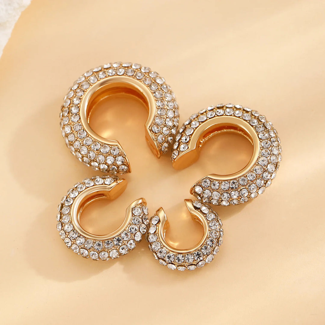 Elara Crystal Ear Cuff Set