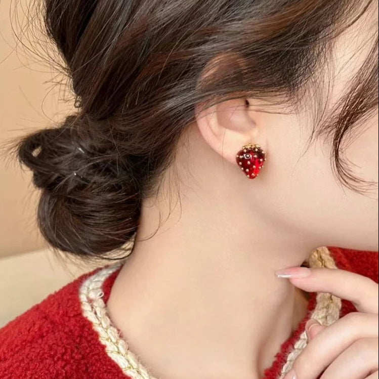 Strawberry Sparkle Studs