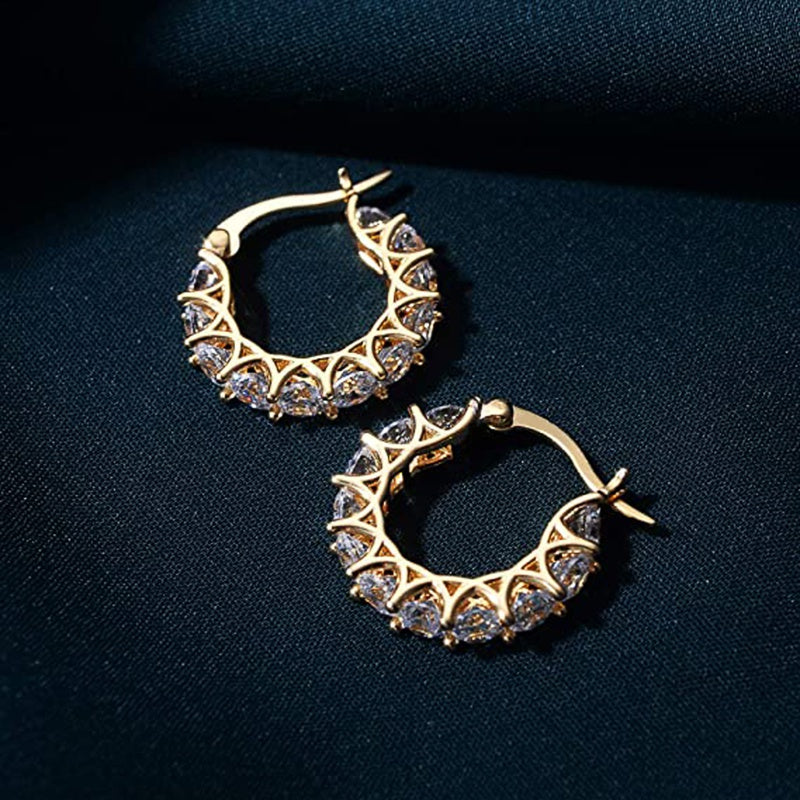 Crown Crystal Hoops