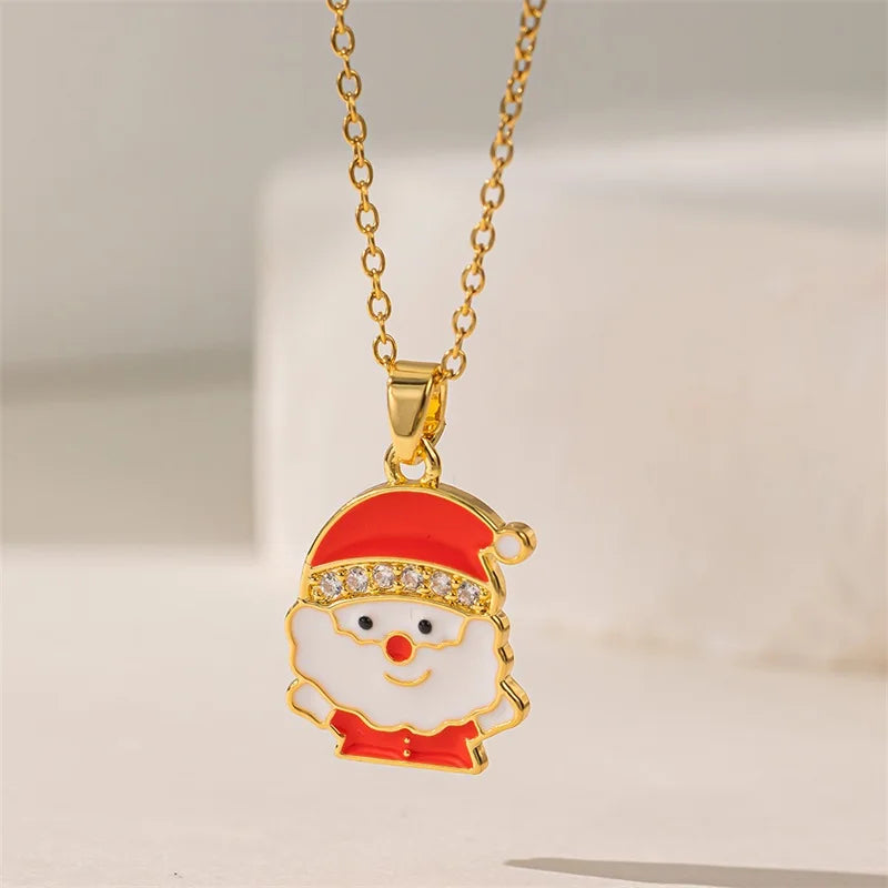 Golden Noel Charm Necklace