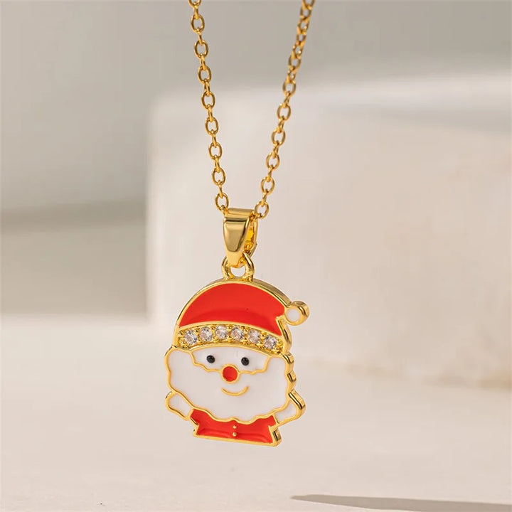 Golden Noel Charm Necklace