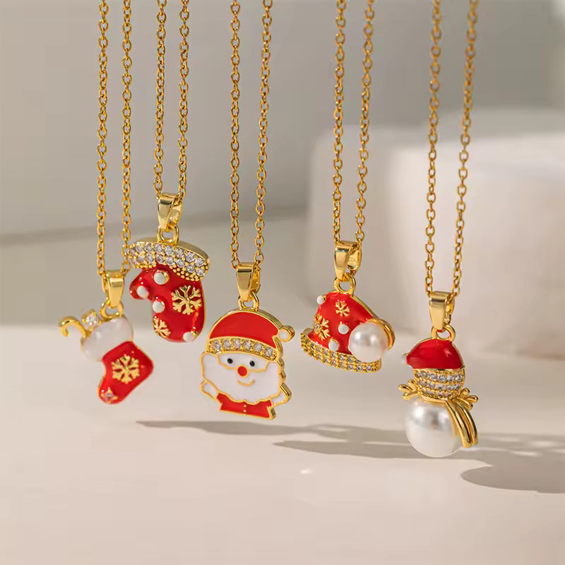 Golden Noel Charm Necklace