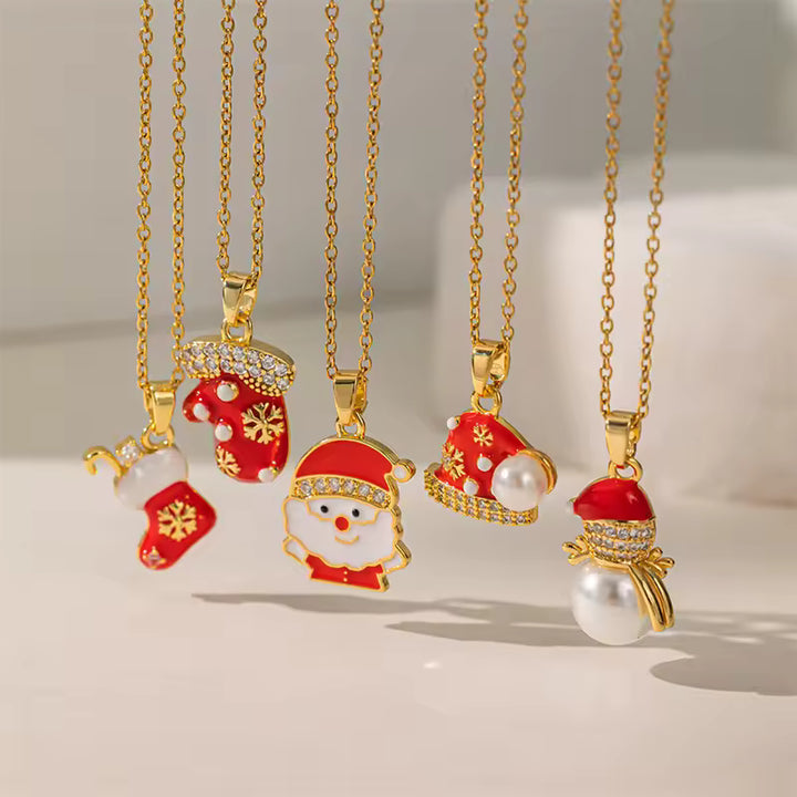 Golden Noel Charm Necklace