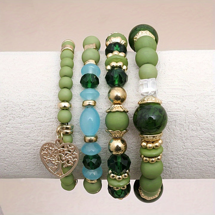 Boho Heart Stack Bracelet