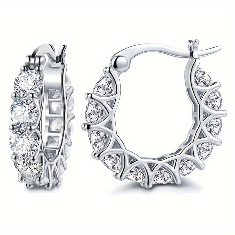 Crown Crystal Hoops