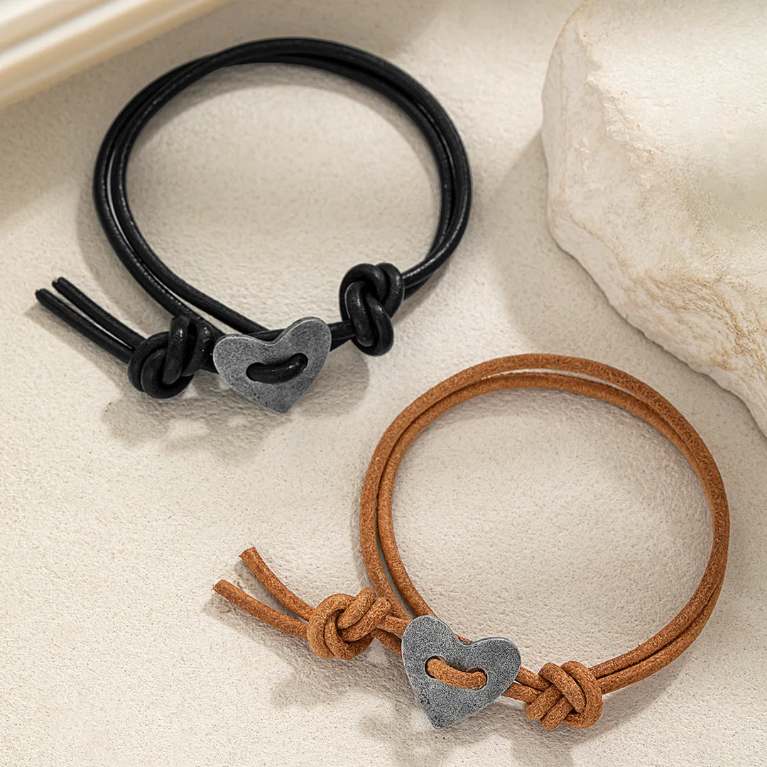 Tied In Love Leather Bracelet