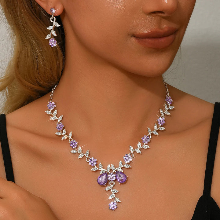 Fleur Vine Necklace & Earring Set