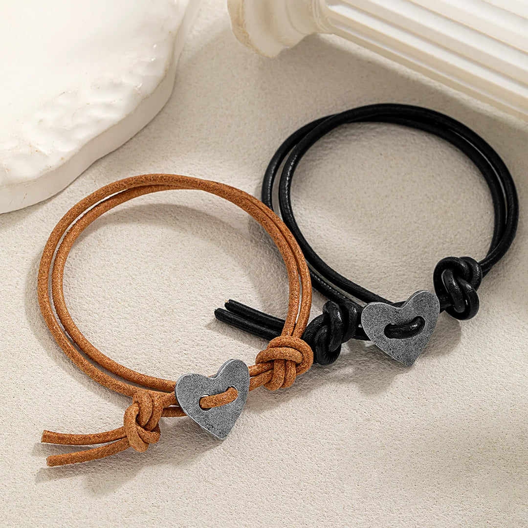 Tied In Love Leather Bracelet