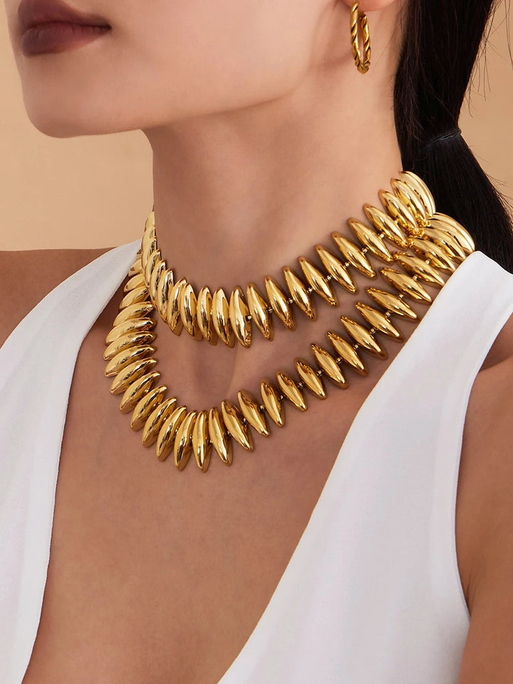 Empire Link Necklace & Bracelet Set