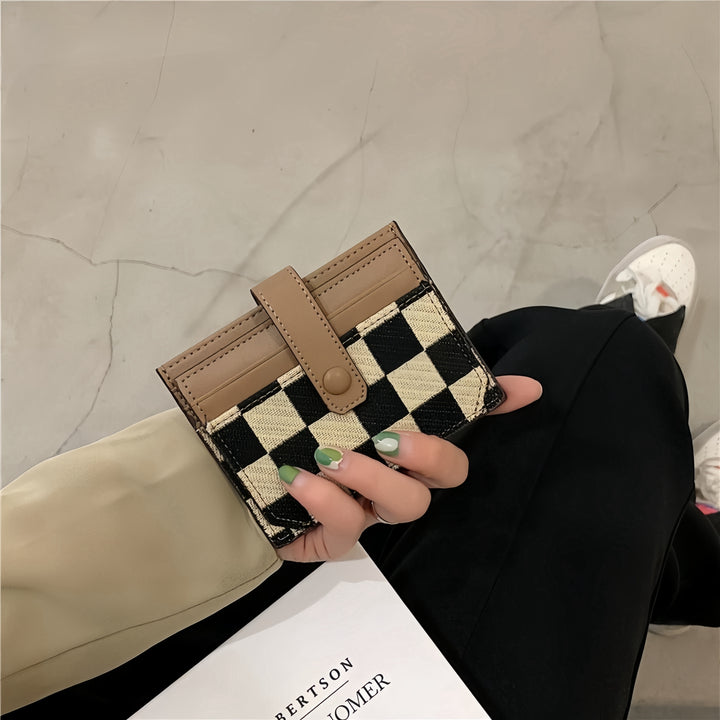 Camden Checkered Card Holder