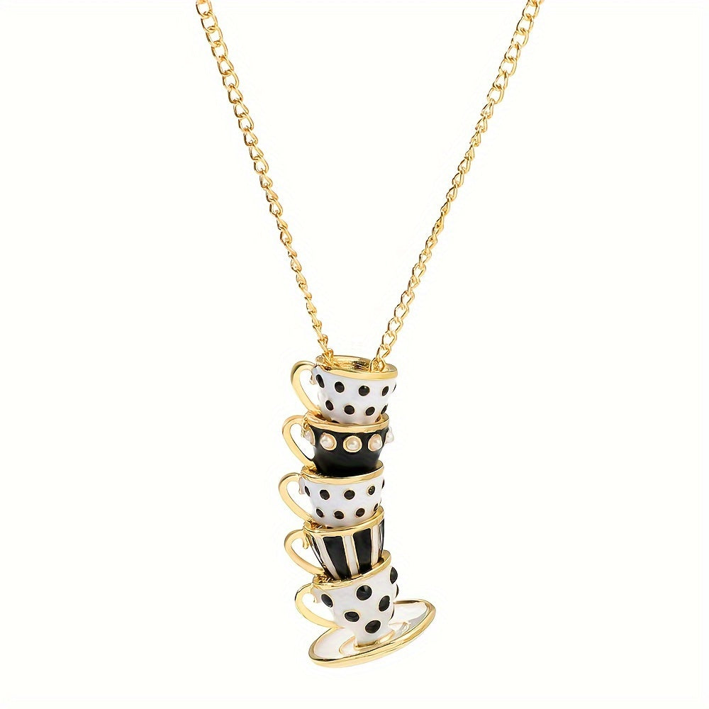 Garden Tea Cups Necklace