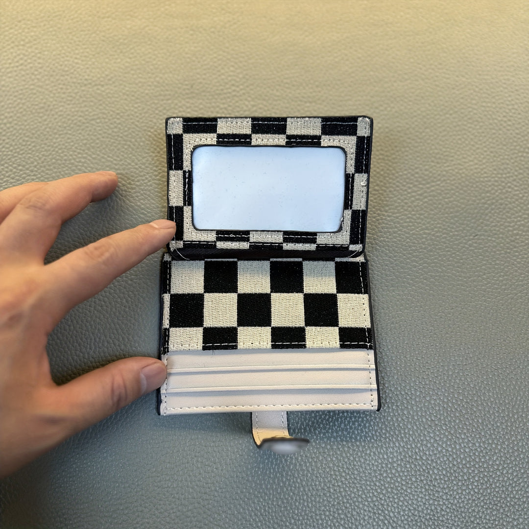 Camden Checkered Card Holder