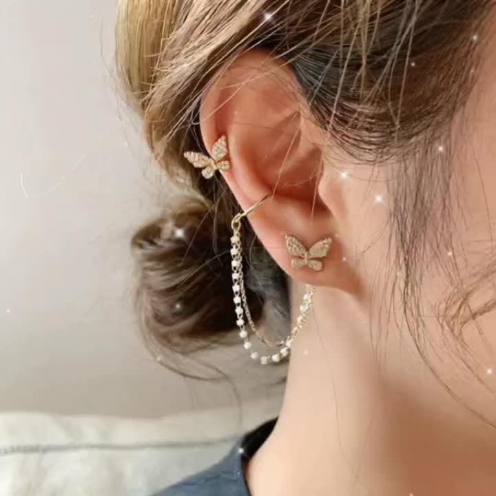 Flutter Chain Ear Cuff