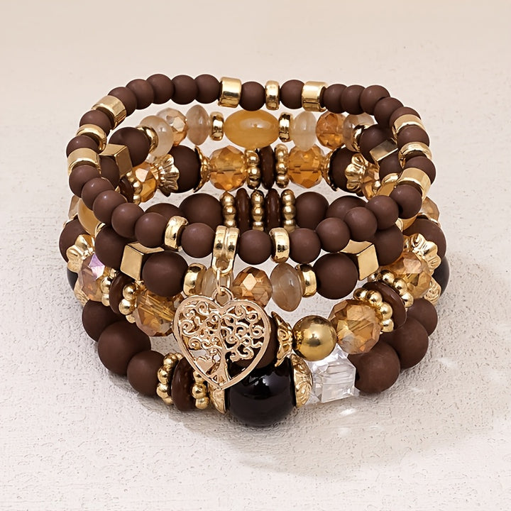 Boho Heart Stack Bracelet