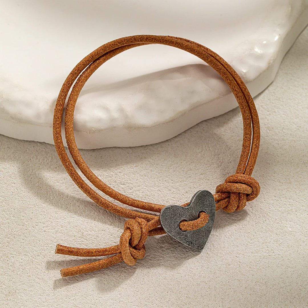 Tied In Love Leather Bracelet