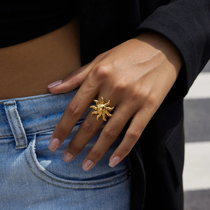 Sol & Luna Adjustable Ring
