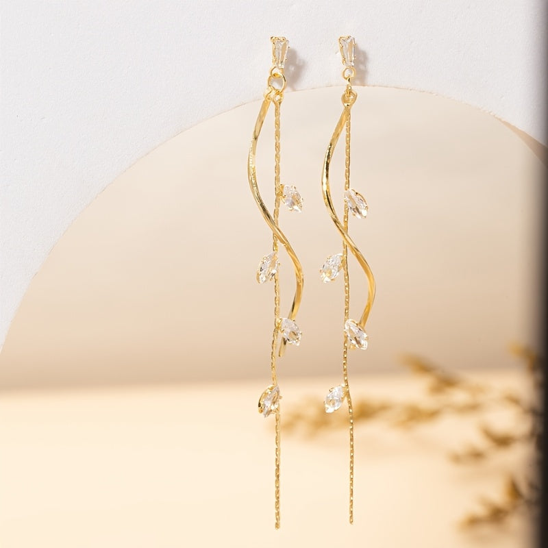 Crystal Stem Earrings