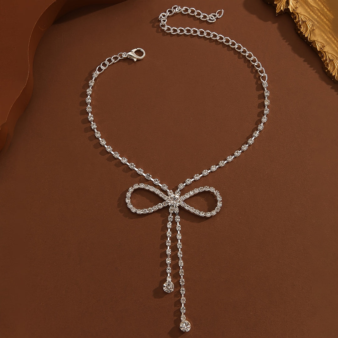 Crystal Bow Anklet