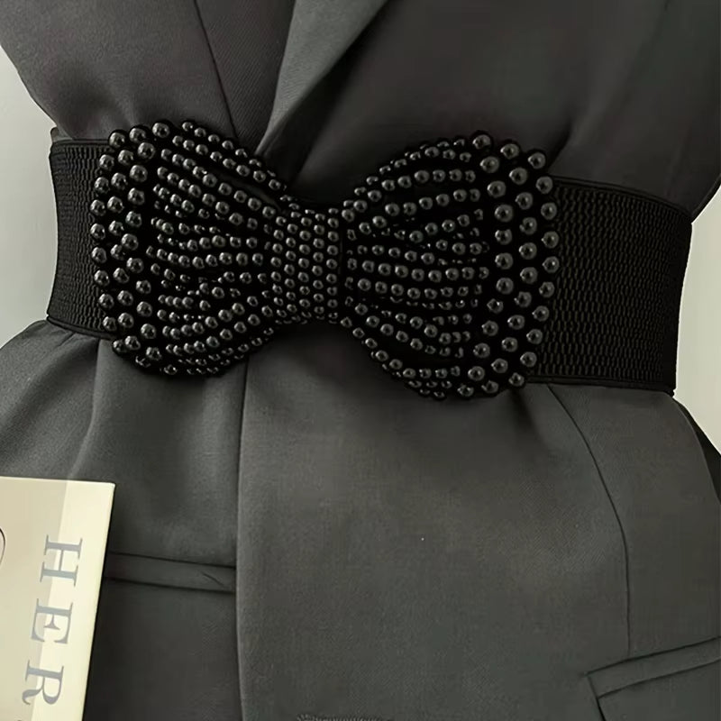 Pearl Bow Waist Belt