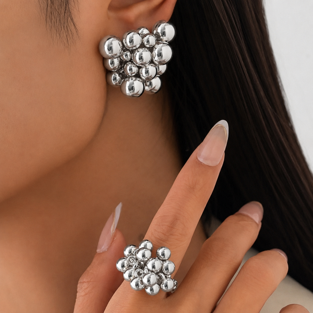 Orb Cluster Ring & Earring Set
