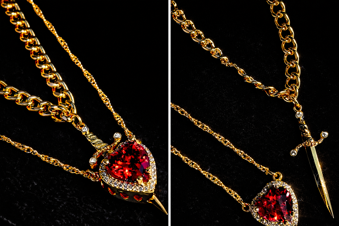 Velvet Dagger Necklace Set