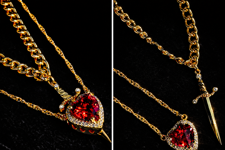 Velvet Dagger Necklace Set