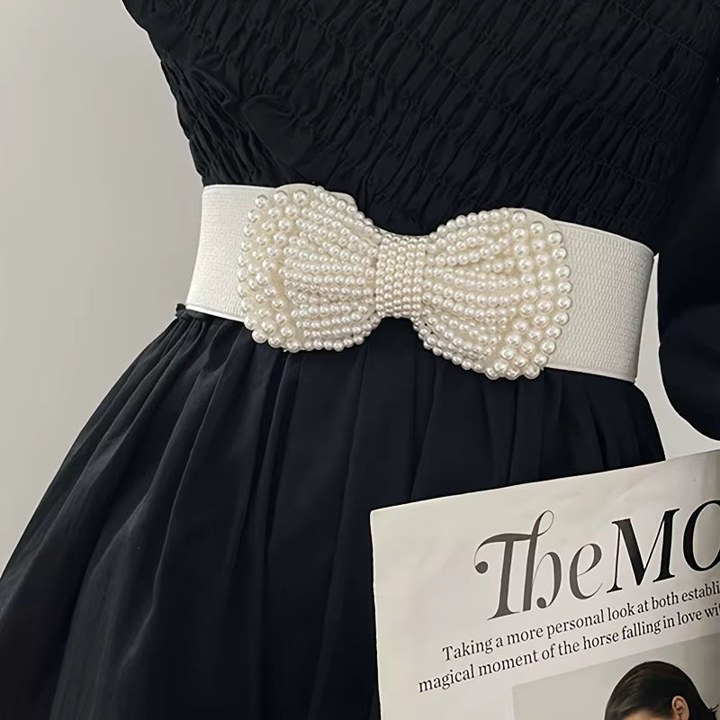 Pearl Bow Waist Belt