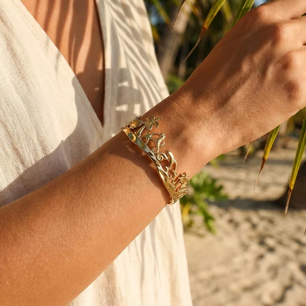 Isla Gold Cuff Bracelet