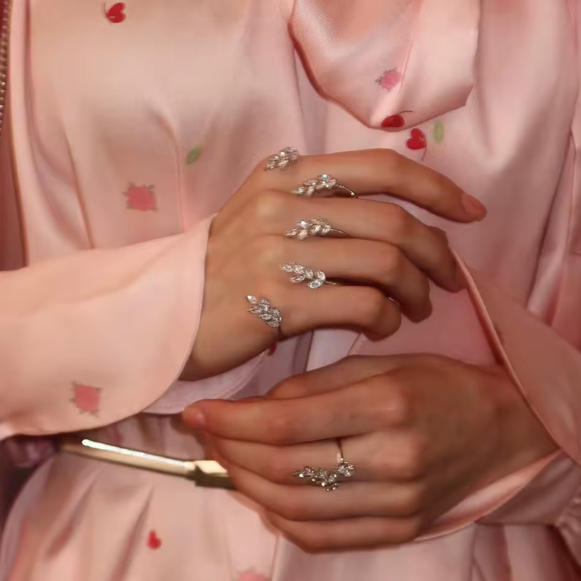 Dewdrop Branch Ring