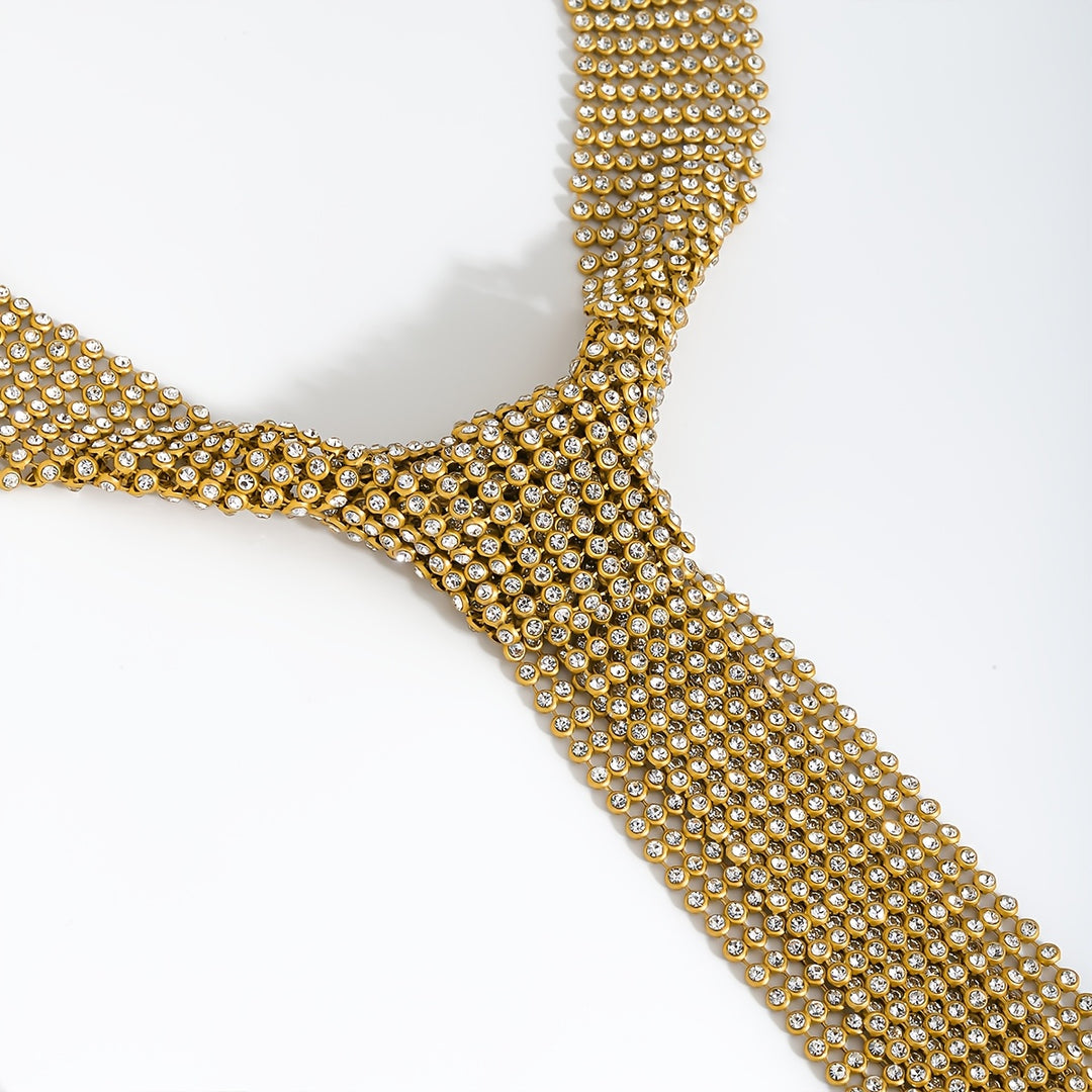 All That Glitter Tie Necklace