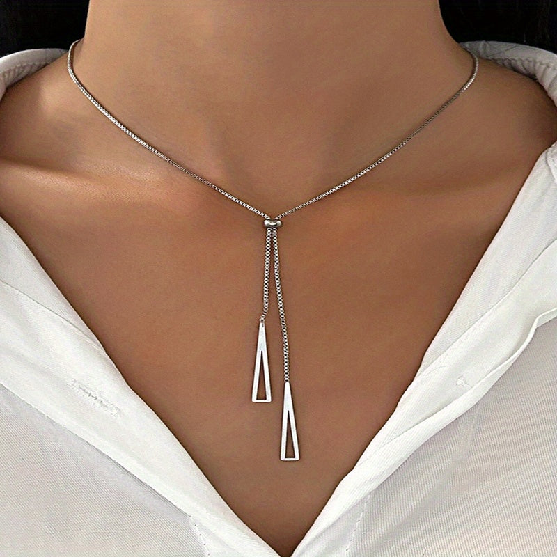 Acute Attraction Lariat Necklace