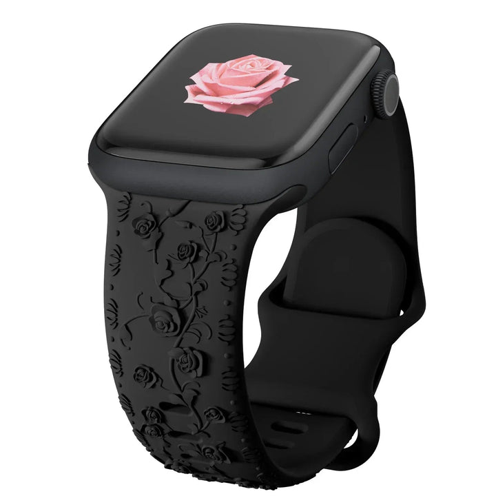 Rose Embossed Apple Watch Band