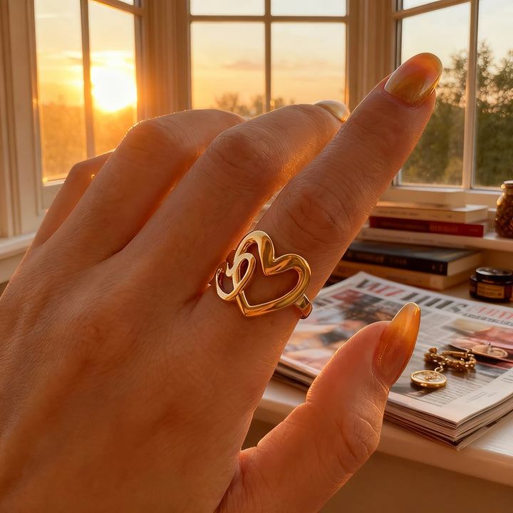 Duet Heart Ring