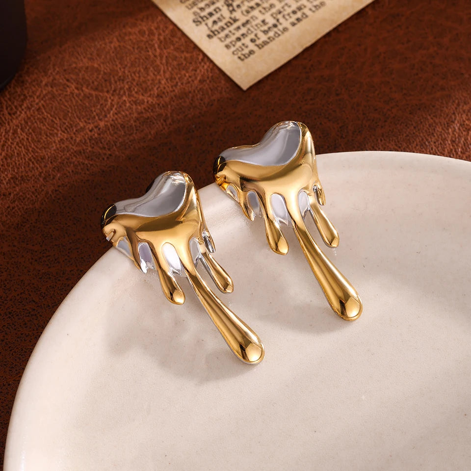 Melting Hearts Stud Earrings