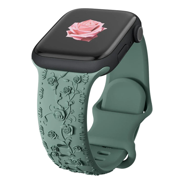 Rose Embossed Apple Watch Band
