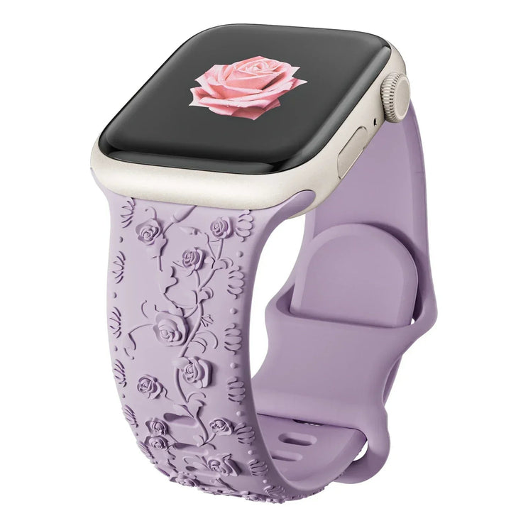Rose Embossed Apple Watch Band