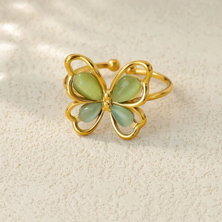 Opaline Butterfly Ring