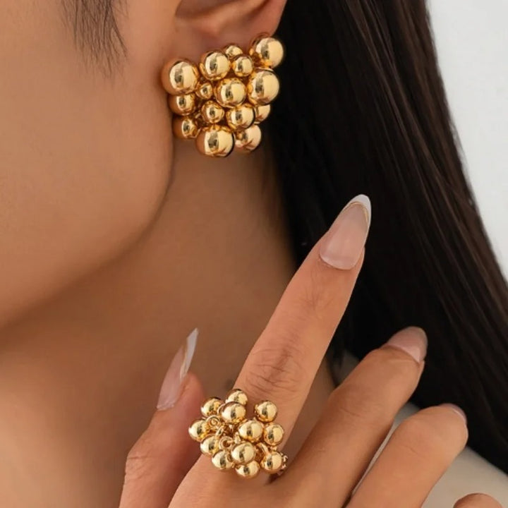 Orb Cluster Ring & Earring Set