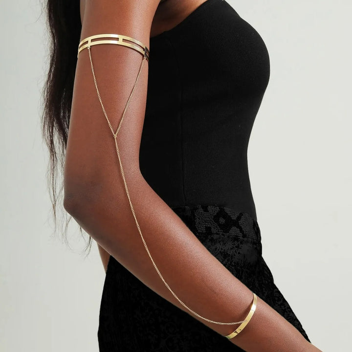 Gold Chain Arm Cuff