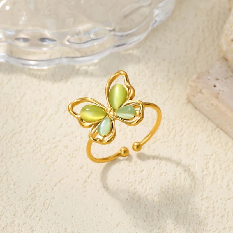 Opaline Butterfly Ring