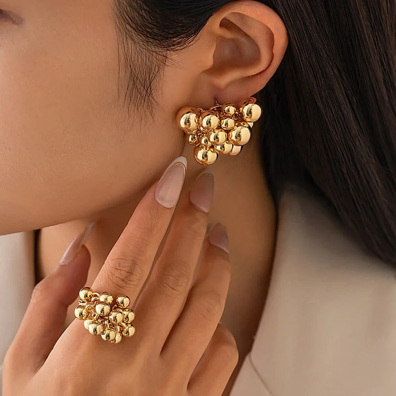Orb Cluster Ring & Earring Set