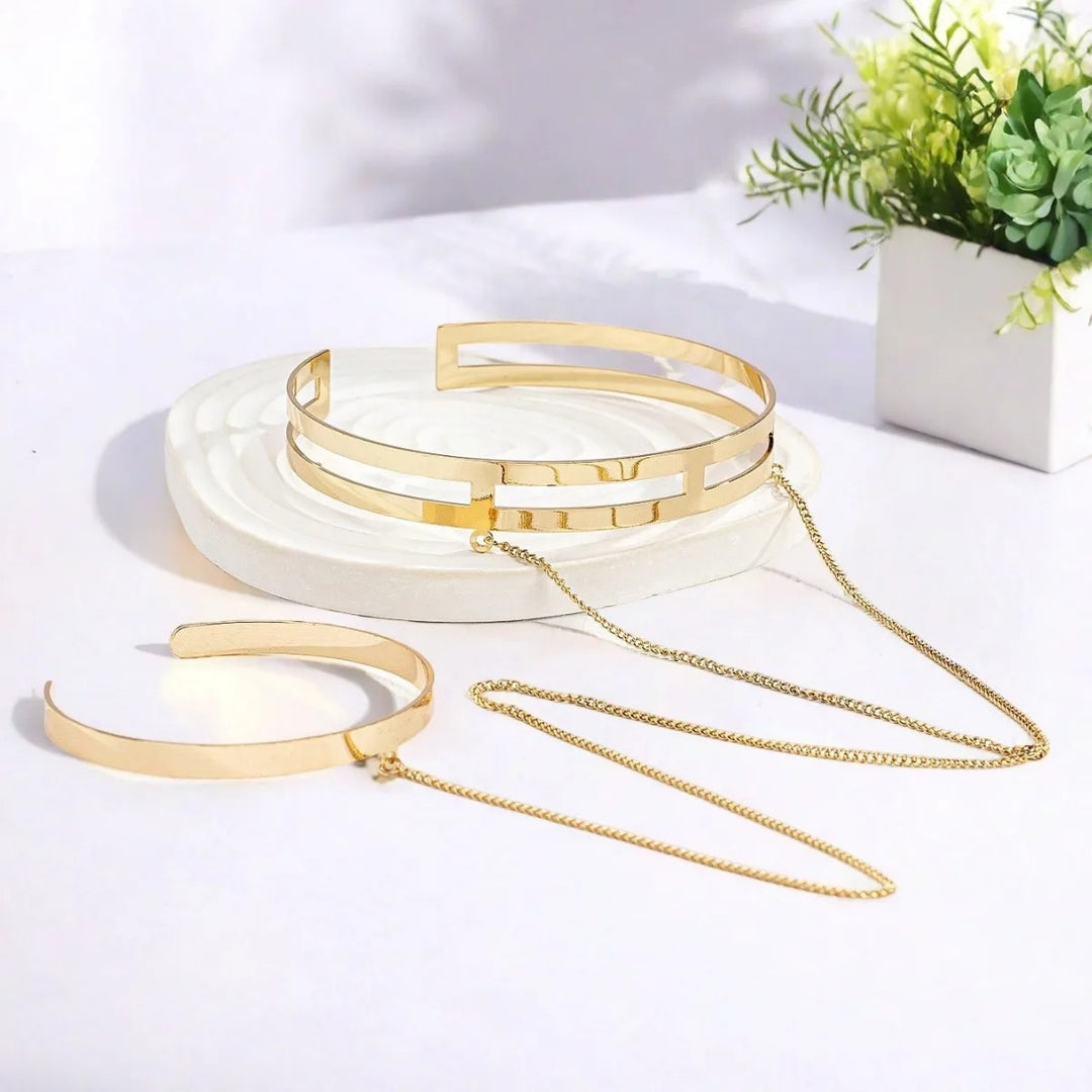 Gold Chain Arm Cuff
