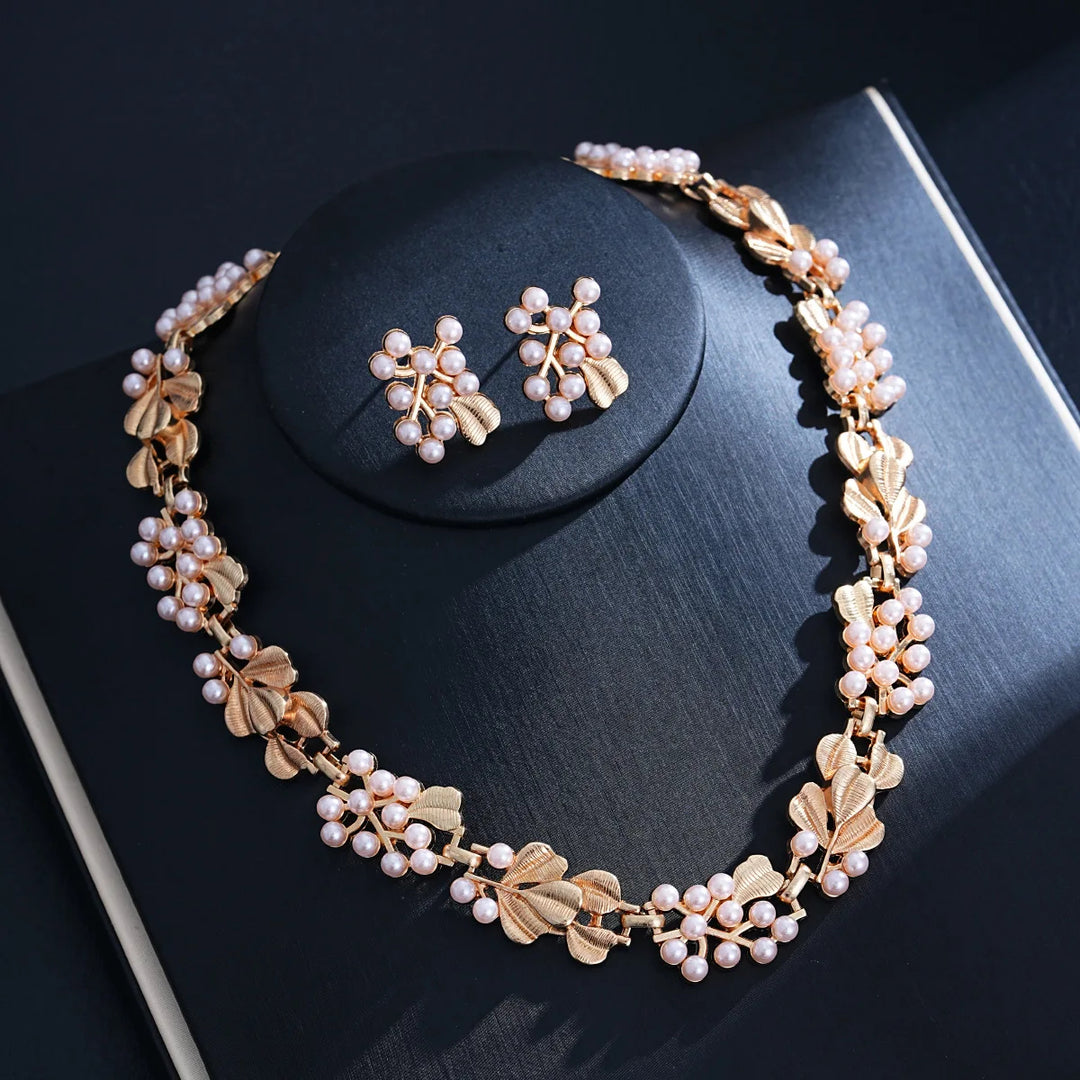 Pearl Vine Necklace & Earring Set