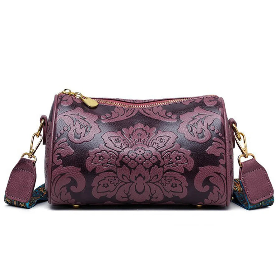 Baroque Bloom Barrel Bag