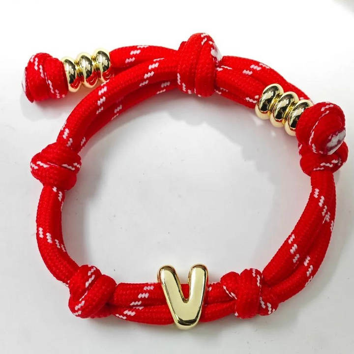 Golden Bubble Initial Bracelet
